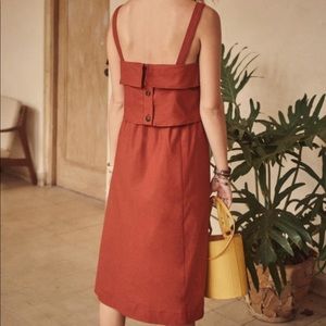 Sezane Isabella dress terracotta